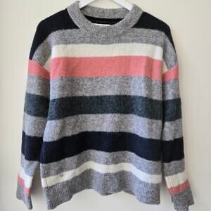Moods of Norway Alpaca Merino Wool Cozy Soft Striped Sweater Womens Size Small
